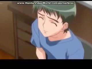 Anime teen cookie makes fun fuck in bed