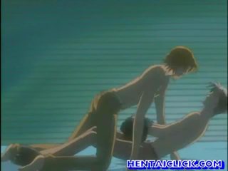 Anime gay having hardcore anal adult movie on couch