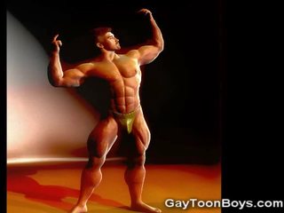 3D Straight guys Ravaged by Muscle Men!