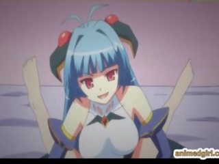 Busty hentai sweetheart hard fucked wetpussy by shemale anime in front of her adolescent