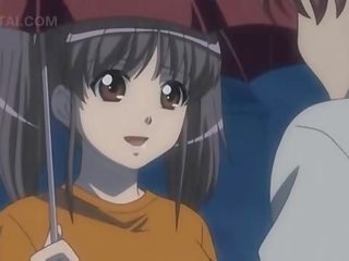 Anime lief lassie tonen haar peter zuigen vaardigheden