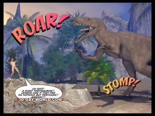 Cretaceous putz 3d 명랑한 만화의 sci-fi 트리플 엑스 영화 이야기
