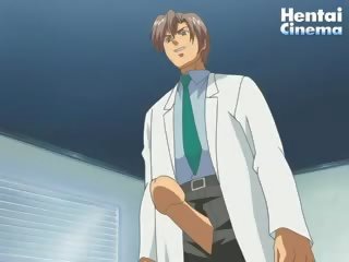 Hentai médico persona toma su enorme pinchazo fuera de su pantalones y