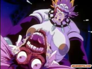 Hentai vaikinas prigautas ir žiauriai pakliuvom iki monstras krūtys anime