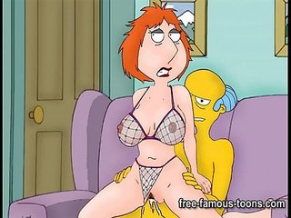 Griffins dan simpsons parodi animasi pornografi