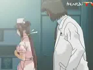 Charming manga nurse gets fucked