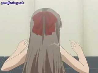 Nastolatka anime damsel dostaje dildoed